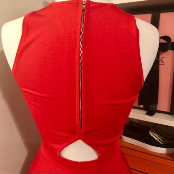 Parker Fit & Flare Red Dress Holiday Outfit - Picture 6 of 8